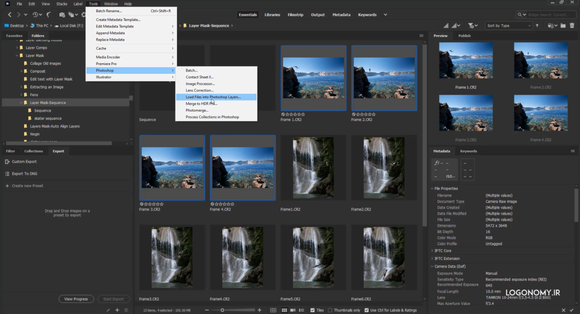 تراز کردن تصاویر در برنامه ی فتوشاپ نسخه ۲۰۲۰ با استفاده از Auto Align Layers